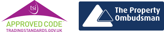Trading Standards Approved logo and The Property Ombudsman logo